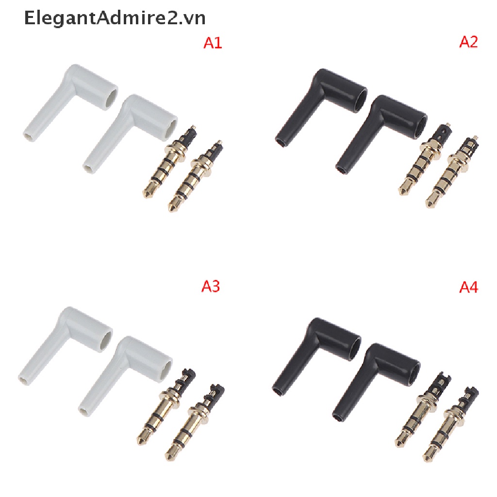 Bộ 2 Loa Âm Thanh Mạ Vàng 3.5mm 90 Độ 3 4 Chất Lượng Cao