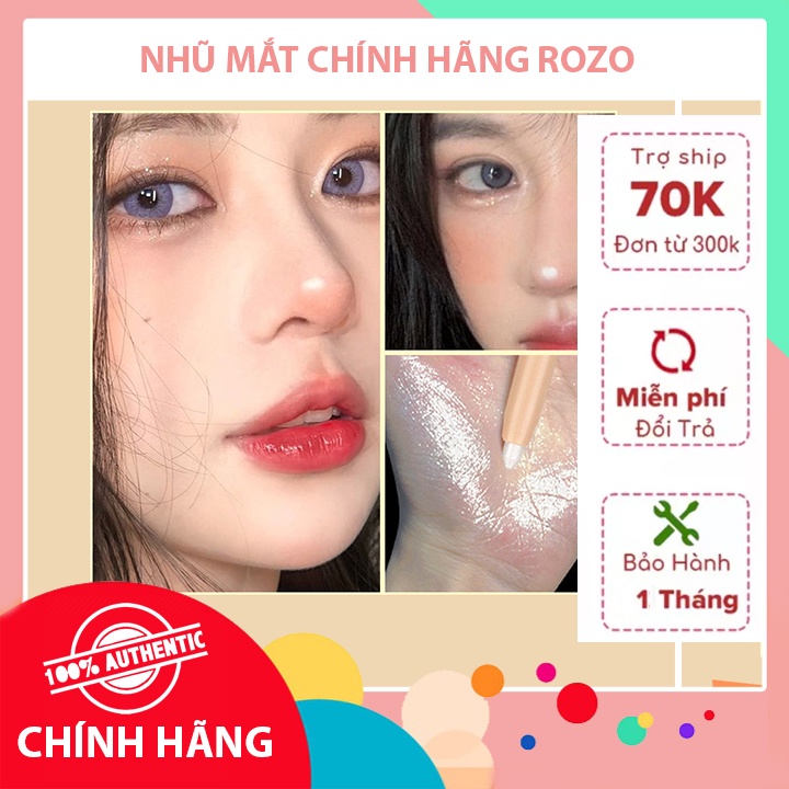 Nhũ mắt Rozo chính hãng bắt sáng  highlight dạng chì lấp lánh dễ trang điểm cho mắt