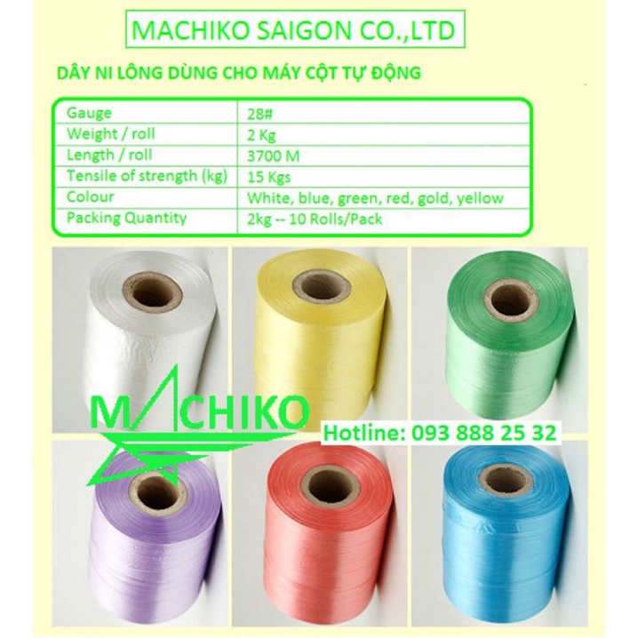 Dây nilong buộc hàng , cuộn 2kg, xanh #28cm,hàng chuẩn