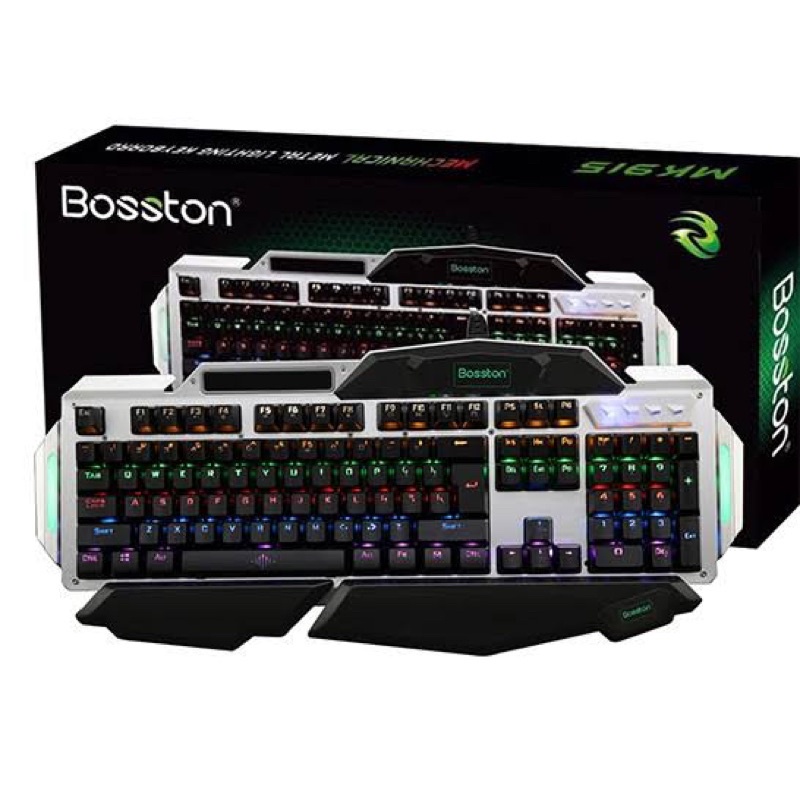 Bàn phím BOSSTON MK915 Chính hãng (Phím cơ, Blue switch, 10 chế độ LED)