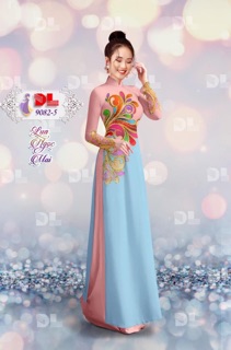 Vải Áo Dài Tằm Ý Hoa Văn Phối Sắc Màu
