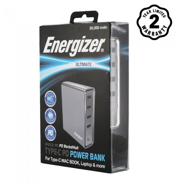 Pin sạc dự phòng Energizer XP20001PD - 20,000mAh, USB-C PD, 65W