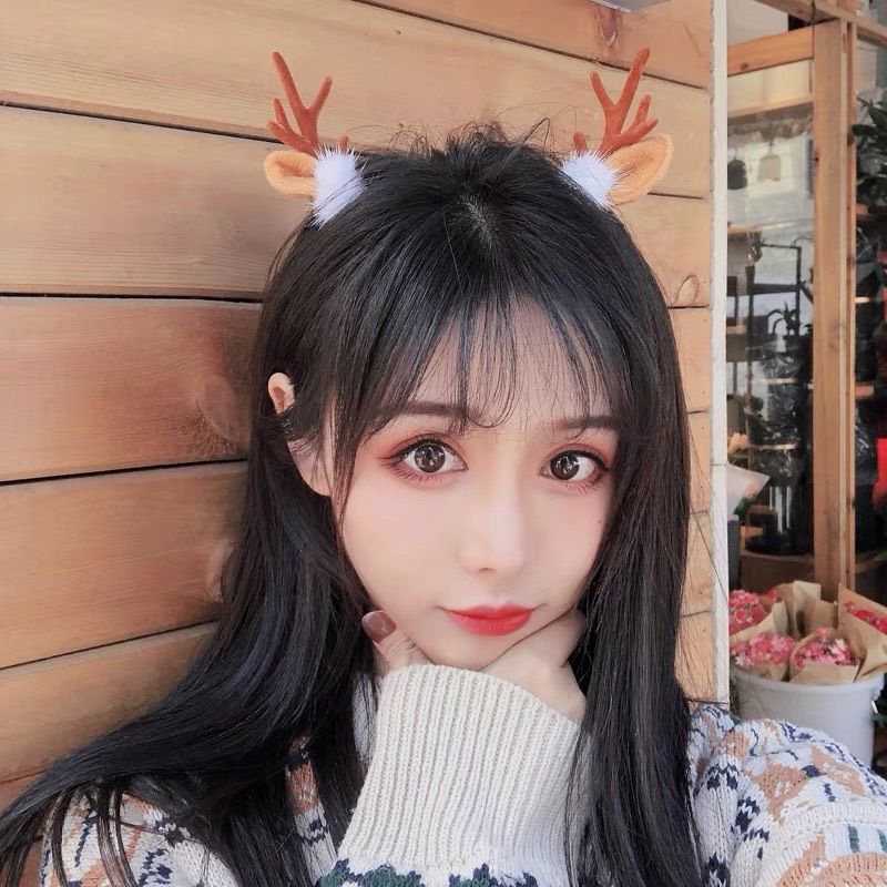 Cài Tóc Giáng Sinh, Cài Tóc Noel Sừng Tuần Lộc Siêu Xinh