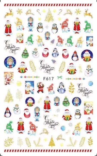 Sticker Noel dán móng- Phụ kiện trang trí móng