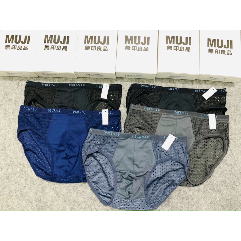 [Hàng loại 1] Hộp 4 quần lót nam tam giác nhật bản - quần sịp thông hơi cotton cạp nhỏ mềm mại cực thoải mái.