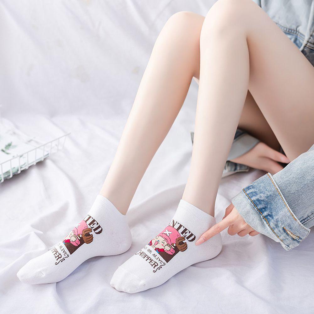 1 Đôi Tất Ngắn In Hình Luffy Chopper Thời Trang