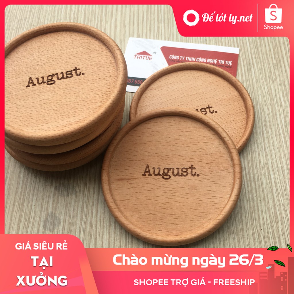 Đế Lót Ly Gỗ Sang Trọng Cho Quán Cafe, Sử Dụng Đế Lót Ly Gỗ Tự Nhiên, Đặt Lót Cốc Gỗ Theo Yêu Cầu. {SHOPEE}