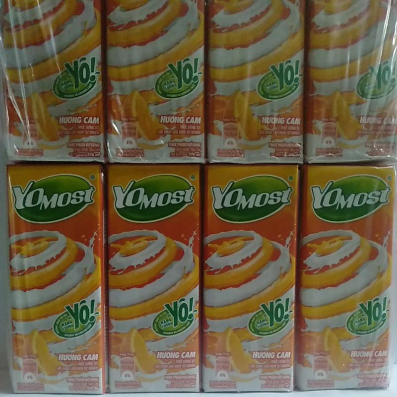 4 hộp sữa YOMOST 180ml vị cam