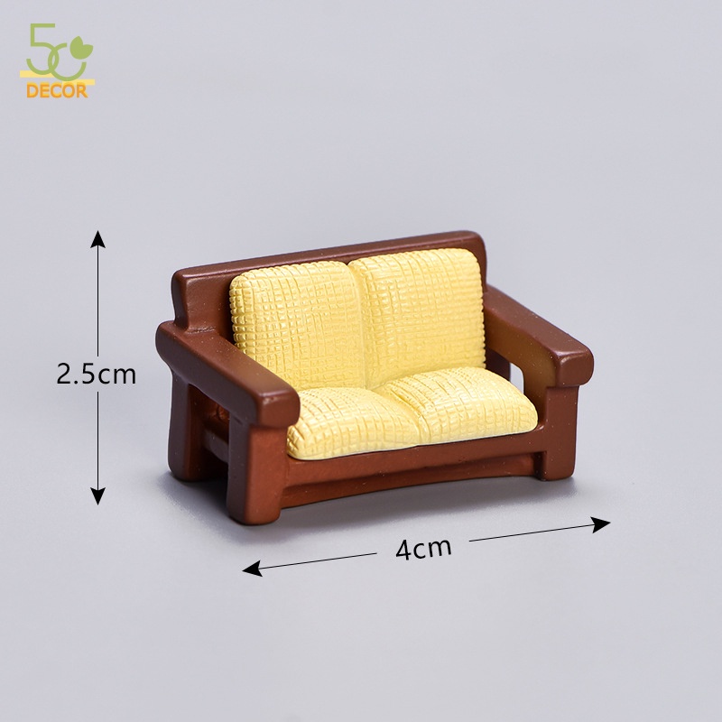 Mô hình nội thất nhà, bàn, ghế sofa, tủ quần áo, cây cảnh mini tiểu cảnh trang trí phong cách tối giản hiện đại