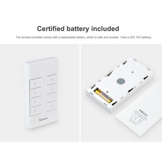 REMOTE RF 433 SONOFF & ĐẾ GẮN TƯỜNG - KÈM PIN