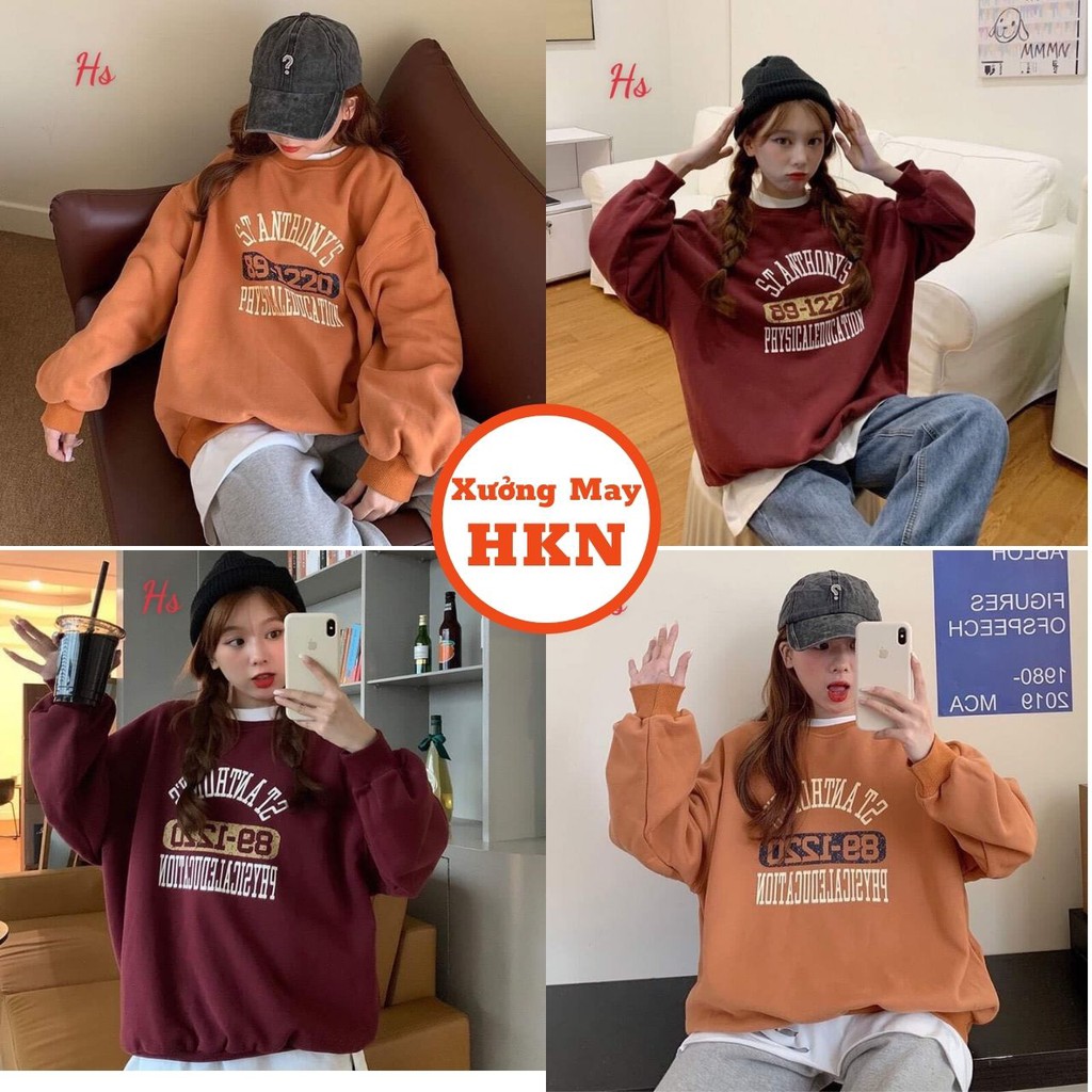 Áo Sweater Nữ Chất Nỉ Họa Tiết Đẹp Mã 663 Xưởng May HKN