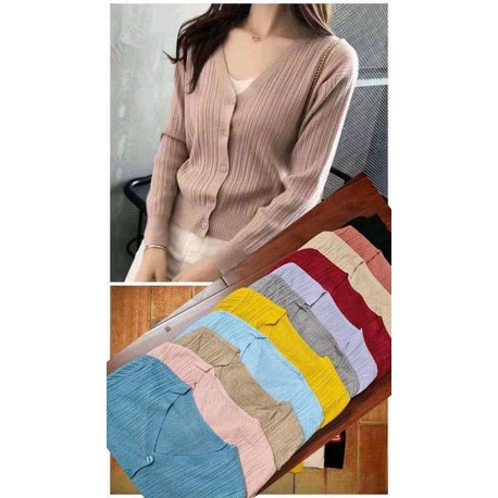 Áo khoác nhẹ vải thun len