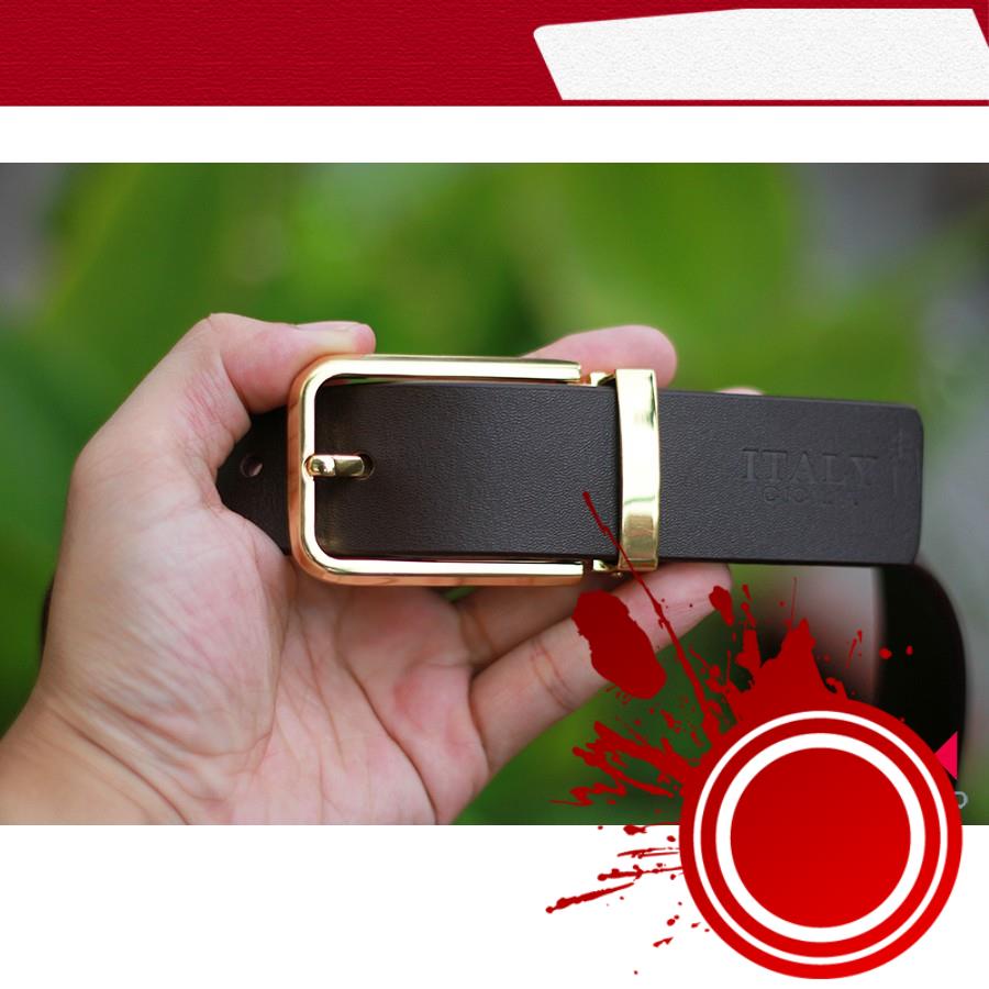 【Hàng sẵn sàng】 Thắt Lưng Nam Da Trâu THẬT 100% Dành Riêng Cho Quần Âu Manzo 107 ( Tặng Lót Giày Da Bò)- Dây Nịt Manzo 1