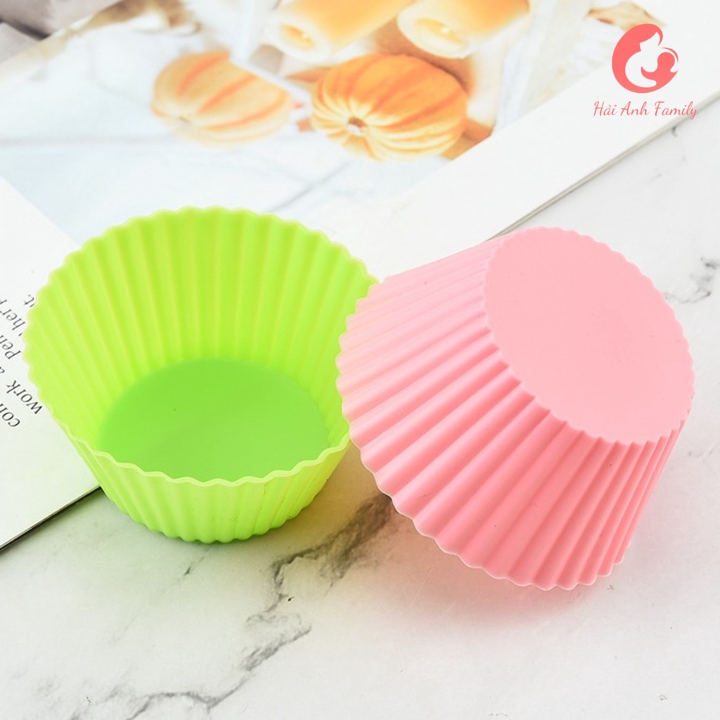 Khuôn silicon làm bánh Cupcake/Muffin 7cm