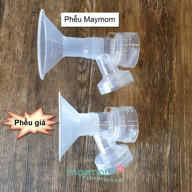 1 Phễu và 1 Cổ Nối Phễu Cổ Rộng Maymom -Dùng cho các máy hút sữa Spectra (9 Plus, 9S, M1, M2, S1, S2, S1+, S2+, Dew 350)