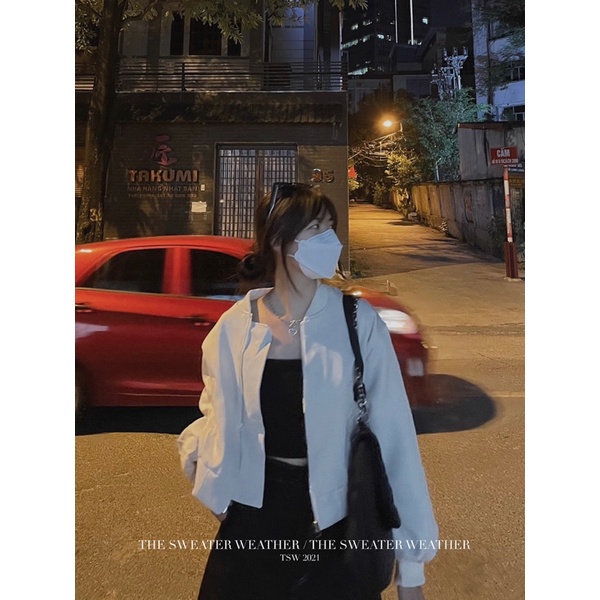 Áo khoác bomber DÁNG LỬNG chất dày form rộng khoá kim loại the.sweaterweather