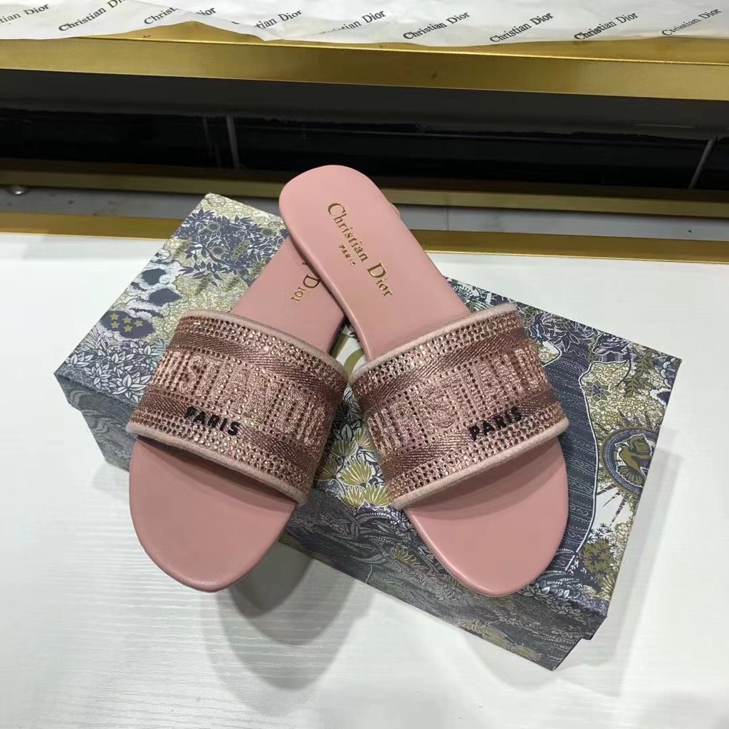 #Sandal Đế Bệt Thêu Họa Tiết Chất Liệu Cotton Dành Cho Nữ