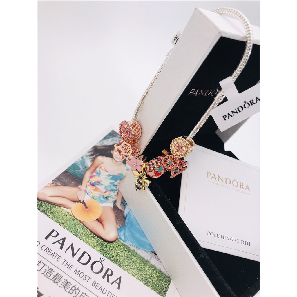 Vòng Tay kim khí Hình Vòng Đu Quay Màu Hồng xinh xắn NA61 | BigBuy360 - bigbuy360.vn