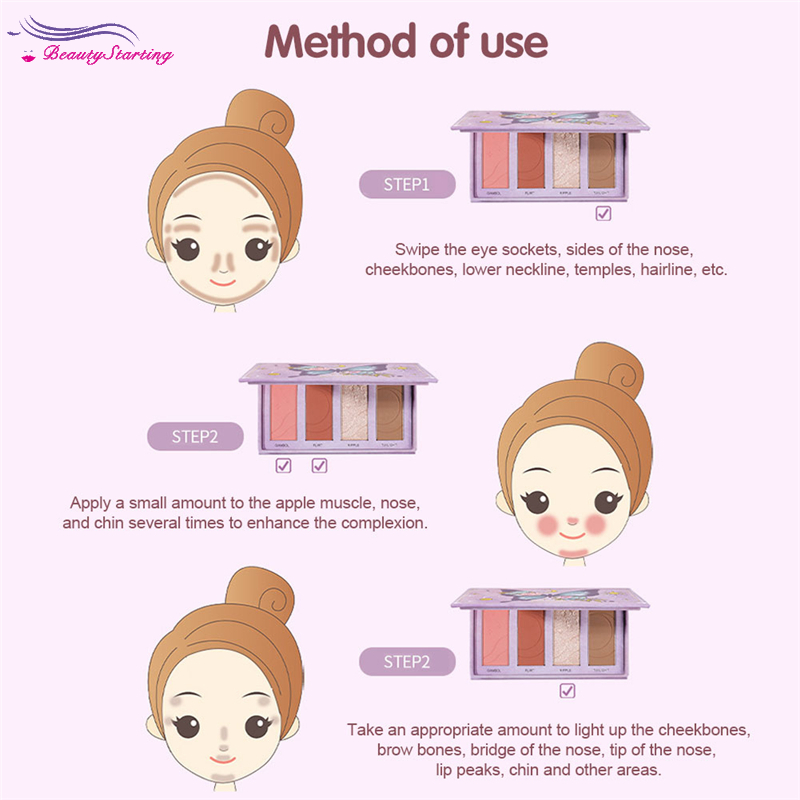 (hàng Mới Về) Bảng Phấn Bắt Sáng Imagic 4 Màu Lấp Lánh Cao Cấp | BigBuy360 - bigbuy360.vn