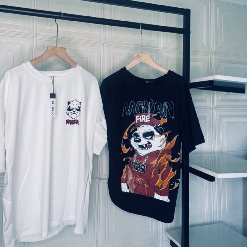 [2Buffalo] Áo thun Unisex, Áo thun nam nữ tay ngắn Rich Panda co giãn 4 chiều vải spandex form oversize mát mẻ | BigBuy360 - bigbuy360.vn