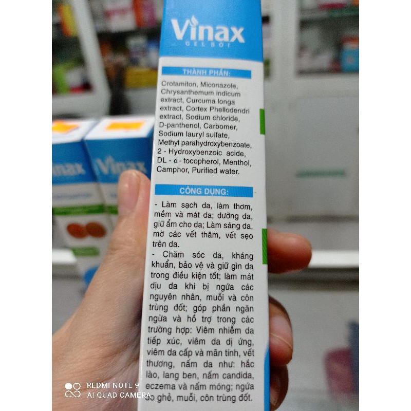 Gel bôi đa dụng Vinax sạch nấm ngứa hắc lào lang ben