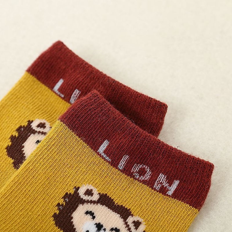 Bộ 5 Đôi Vớ Cotton Thấm Hút Mồ Hôi In Họa Tiết Hoạt Hình Dễ Thương Cho Bé Trai Và Gái 1-12 Tuổi