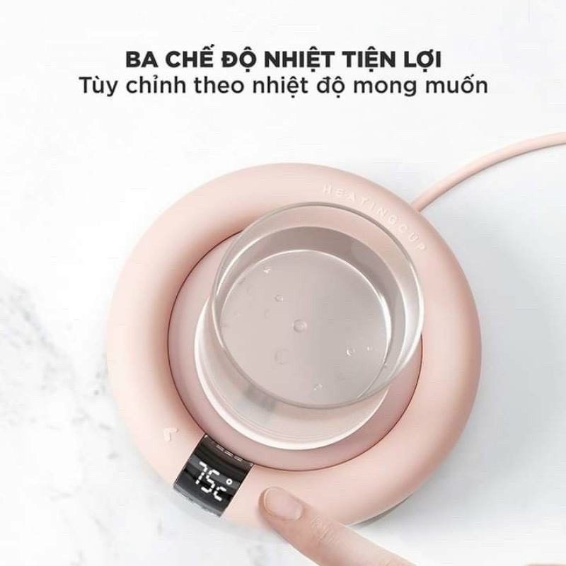 Quà tặng đặc biệt Đế làm nóng đồ uống cao cấp thông minh WK WT353 nhập khẩu chính hãng bảo hành 12 tháng