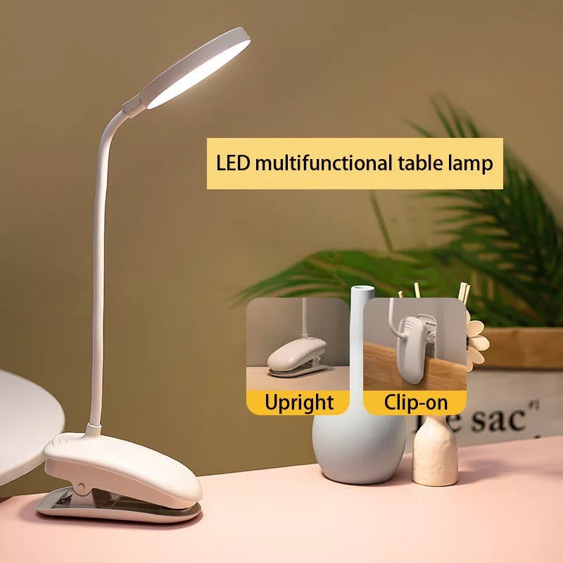  🔥 Đèn Led đế kẹp SL94 - Tích điện, ba màu ánh sáng - Đèn bàn