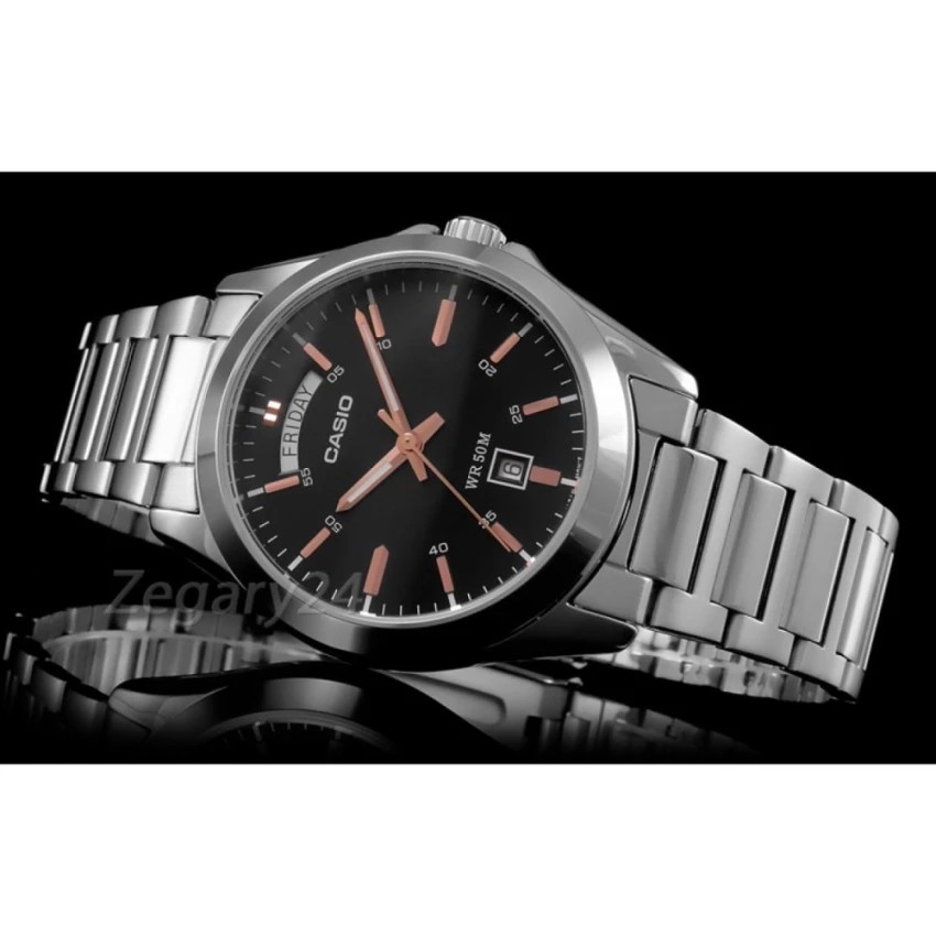 Đồng hồ nam dây kim loại Casio chính hãng Anh Khuê MTP-1370D-1A2VDF