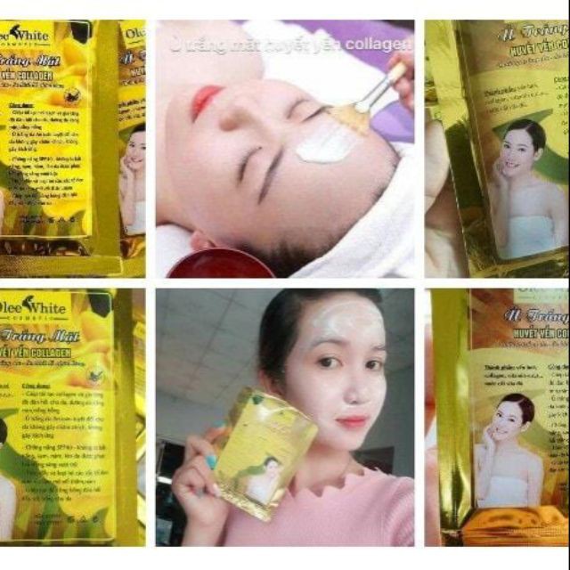 Mặt Nạ Ủ Trắng Huyết Yến Collagen dưỡng trắng da mặt hoàn hảo mịn màng tươi trẻ | BigBuy360 - bigbuy360.vn