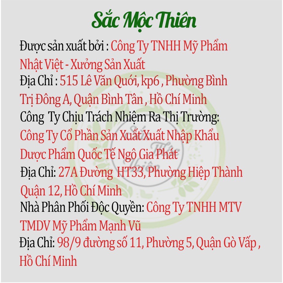 Tinh chất Giúp Tái Tạo Da Sắc Mộc Thiên - tái tạo siêu tốc cho da lì, sạch mụn thâm nám tàn nhang rỗ hàng chính hãng