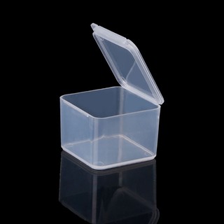 Vuông Nhỏ Trong Suốt Nhựa Trang Sức Hộp Bảo Quản Hạt Thủ Công Hộp Đựng
