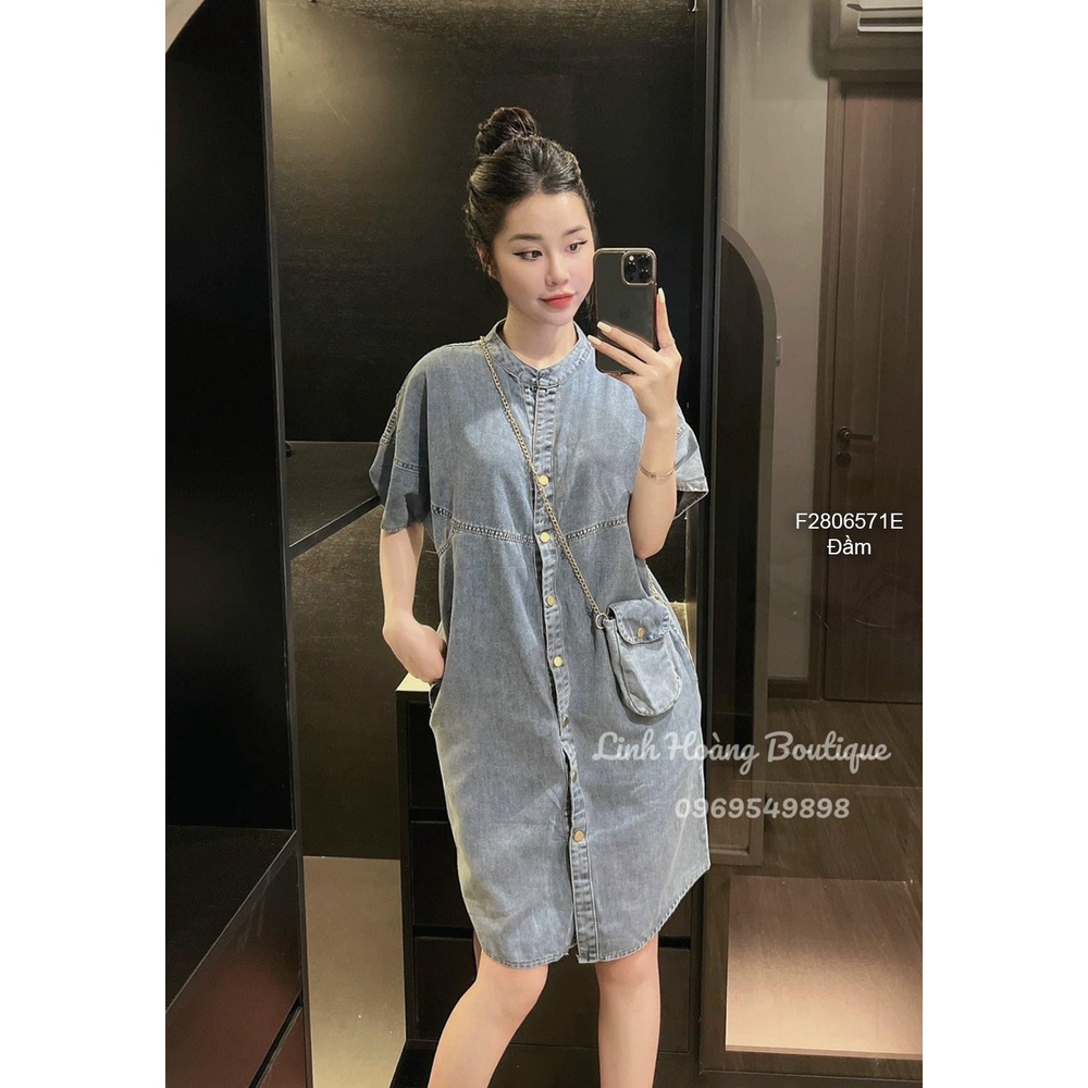 Đầm jean suông kèm túi xịn xò như mẫu! (kèm hình thật)