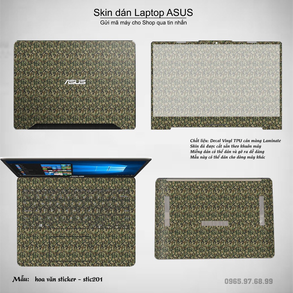 Skin dán Laptop Asus in hình Hoa văn sticker _nhiều mẫu 32 (inbox mã máy cho Shop)