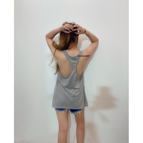 Áo Thun Ba Lỗ F21 Xám In Hình - 3789