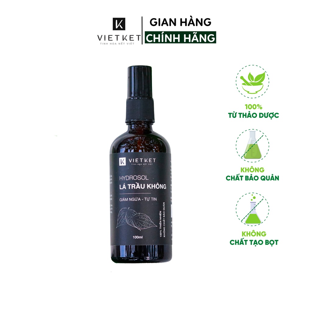 Tinh Dầu Trầu Không VIET KET Vệ Sinh Vùng Kín, Se Khít, Giảm Ngứa, Làm Dịu Da, Giúp Chống Khuẩn 100ml