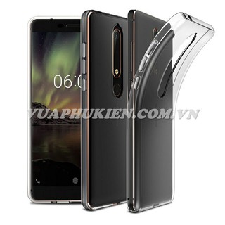 Ốp lưng cho Nokia 6 / Nokia 6 (2018) / Nokia 6.1 (2018) Silicone dẻo trong suốt loại A+ siêu mỏng 0,5 mm