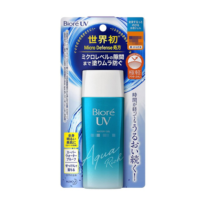 Gel chống nắng công nghệ màng nước Biore UV Aqua Rich Watery Gel SPF50 PA++++ 90ml