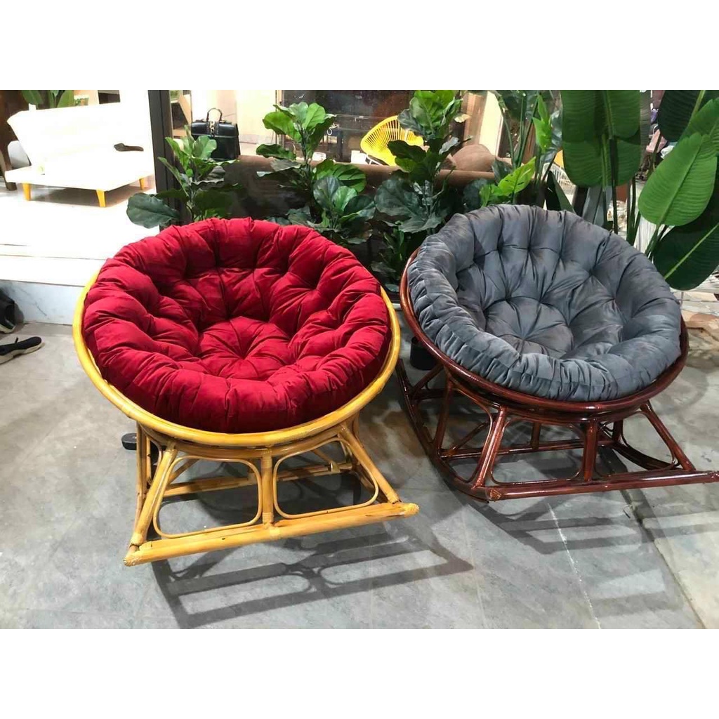 Ghế Thư Giãn Bập Bênh Papasan Khung Sắt, Đường Kính 1m1-1m2