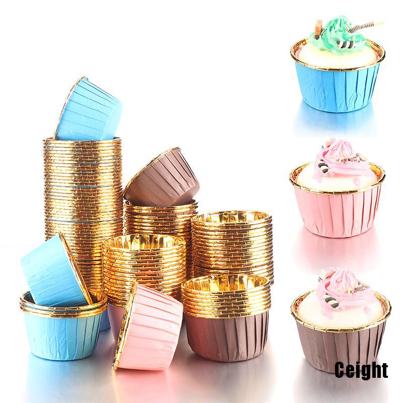 Set 50 Cốc Giấy Đựng Bánh Cupcake Tiện Dụng