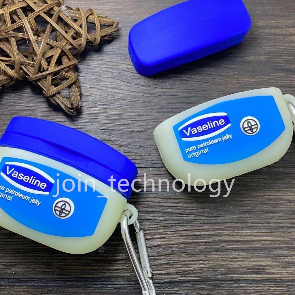 Vỏ bảo vệ hộp sạc tai nghe hình hộp Vaseline sáng tạo thích hợp cho AirPods Gen 1/2/3/pro