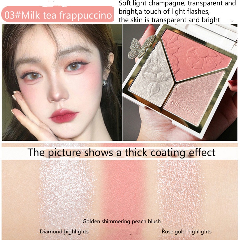 Bảng phấn mắt/phấn tạo khối/bắt sáng/má hồng màu lì/kim tuyến lấp lánh