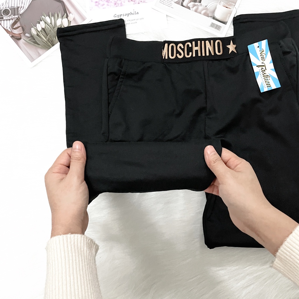 Quần Legging Nữ Dài Nâng Mông Giữ Nhiệt Lưng Cạp Cao Có Hoạ Tiết Leggin Thun Ôm Bó Vải Dày Dặn Màu Đen | BigBuy360 - bigbuy360.vn