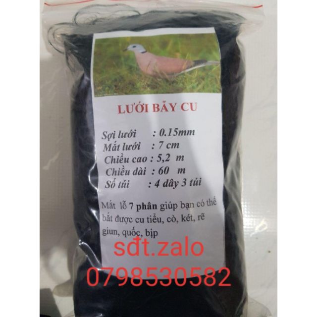 60m Lưới 7 Phân Bẫy Chim cu tiểu, cò, két, rẽ giun, quốc, bịp | BigBuy360 - bigbuy360.vn