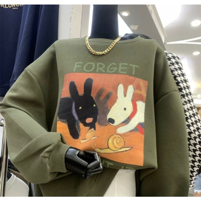 [Rẻ Vô Địch] Áo swt nỉ cổ tròn cotton tay bồng ------- ÁO NỈ SWT FORGET | BigBuy360 - bigbuy360.vn