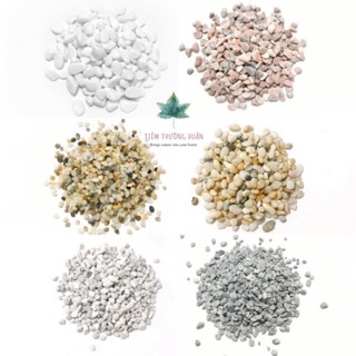 Combo 6 bịch 6 màu sỏi trang trí tiểu cảnh, hồ cá Ka