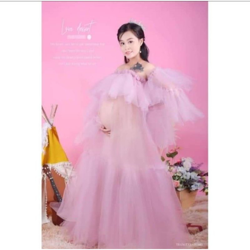 váy chụp hình cho bà bầu giá rẽ