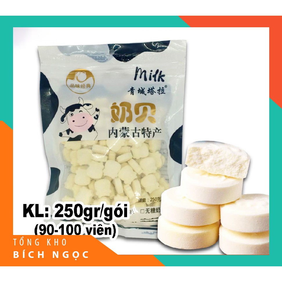 Kẹo Sữa Bò Non Nén Mông Cổ Rất Ngon, Bổ Sung Dinh Dưỡng Sắt Và Canxi Cho Trẻ Em Gói 100 Viên 250g