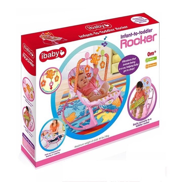 Ghế Rung Ibaby Rocker Có Nhạc Cho Bé