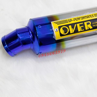 Lon pô OVER titan gắn các loại xe máy.